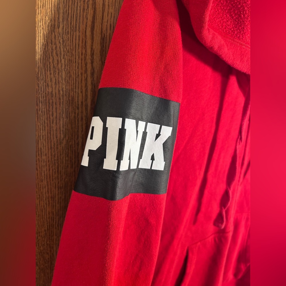 PINK Varsity Full Zip Hooded Jacket - Picture 5 of 7